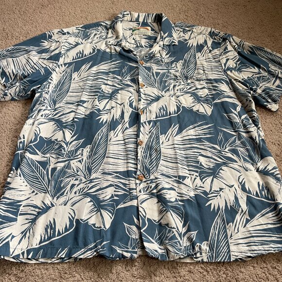 Paradise Found Hawaiian Shirt Mens XL Blue Tom Selleck Magnum PI Vintage Resort - Picture 3 of 7